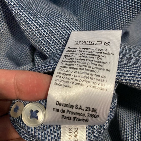 Lacoste Long Sleeve Button Down Regular Fit Blue Shirt XL / 2XL Classic Preppy - Picture 7 of 11